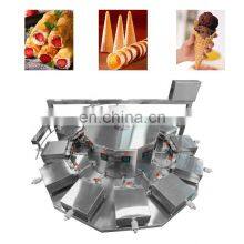Ice Cream Waffle Cone Full Automatic Aluminium Iron Snack Baking Maker Making Machine for Egg Roll thumbnail-3