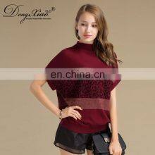 Korea Crew Neck Hot Sale Short Sleeve 100% Cashmere Sweater Women thumbnail-3