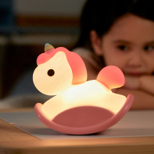 New Creative Unicorn Night Light Nursery Night Light Animal Cartoon Bedroom Rocking Horse Night Light For Kids Children Baby thumbnail-1