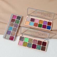Cosmetic Palette Products 12 Color Glitter Eyeshadow Custom High Pigmented Pressed Eyeshadow Glitter La Sombra De Ojos thumbnail-2
