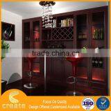 Modern Red Wooden Design Displaying Wall Showcase for Wine Stand for Home & Bar thumbnail-3