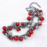 Hi Quality Latest Design Pearl Fancy Beaded Necklace thumbnail-2