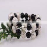 Fashion Charming Double Row Silver Plated Pearl Bracelet thumbnail-1