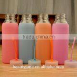 Bpa Free Sports Water Bottle Joyshaker Borosilicate Glass Bottle Double Wall Insulated Glass Water Bottle With Silicone Sleeve thumbnail-2