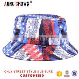 Fashion cool print fitted custom bucket caps hats