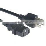 USA power cord , NEMA 5-15P plug to IEC60320 C13 female with UL approval