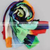 100% Wool Digital Printing Scarf 140*200+0.5*2 thumbnail-1