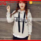 Slim fit women gray hoodie cheap custom sweatshirt