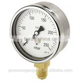 Bottom connection mbar pressure gauge