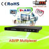 Digital 9 in 1 ASI/IP DVB Multiplexer Support Filter Null Packet