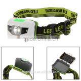 LED Headlight Super Bright 3W Ultra Bright 2 White Headlamp 3 Modes Waterproof Head Lamp for Outdoor Caming or Caving thumbnail-1