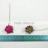 Magenta Hot Pink, Small Handmade Mulberry Paper Flower, Wedding Party, Scrap-booking Crafts, Wholesale thumbnail-3