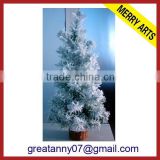 Hot sale 2015 decorated tabletop artificial mini Christmas tree white