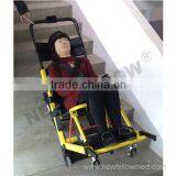 NF-W5 Elderly used stair climber evacuation chair with track and 4 wheels