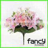 18 Head Artificial Peony and Lily Flower Wedding Decoration Centerpieces thumbnail-1