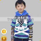The Boy's Fashion Hooded Splicing Unlined Upper Garment Apply to the UK Market thumbnail-1