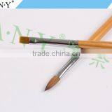 ANY Nail Art Beauty Care Golden Wood Handle Flat UV Gel Finger Brush Nail Art thumbnail-5