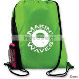 Lead-free 100% Recycled Nylon Drawstring Cinch Bag thumbnail-3