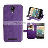 for Archos 50e Neon Hot Pink Silk Slim Stand Wallet Leather High Quality Factory Price thumbnail-4