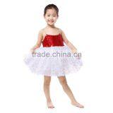 Beautiful Girl Dance Dress Wholesale Summer Child Kid Dress Red and White Baby Girl Summer Dres thumbnail-1