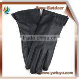 Black Ladies Cheap Leather Polyurethane Gloves