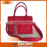 Fashion Red pu Tote Bag With Shoulder Tape thumbnail-1