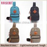 Vivisecret Outdoor Sports Casual Canvas Backpack Crossbody Sling Bag Shoulder Bag Chest Bag for Men thumbnail-4