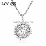 Sterling Silver Fancy Dancing Stone Pendant Necklace Designs For Girls