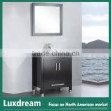 Customized Espresso Matte Solid Wood Cabinet Used Bathroom Vanity