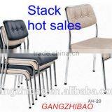Rental Hotel Iron Chromed Stacking Chair Room Chairs AH-20 thumbnail-1