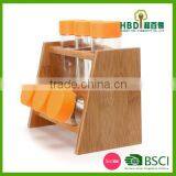 New Design Wooden Glass Spice Jar Rack Set for Promotional thumbnail-3