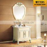 Wholesale Beige Yellow Floor Stand Hotel Bathroom Cabinet