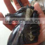 Wholesale Natural Plum Flower Stone Unicorn for Decoration thumbnail-4