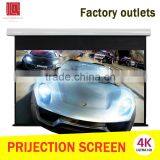 China Factory Wholesale Cinema Equipment Wall Mount Fixed 3d Movie Electric Motorized Projection Screen