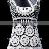 Fashion garment black cotton embroidery lace fabric for wedding
