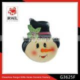 ceramic snowman dishes hand painted design for christmas