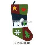 19" Non-woven Well-matched Christmas Stocking With Unique Design thumbnail-4