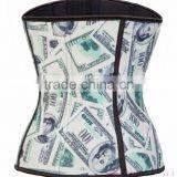 Hot Sale Plus Size Waist Training Steel Boned Latex Corset S--XXL thumbnail-1