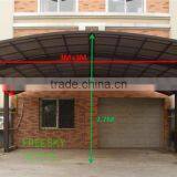 2 Car White Curved Metal Aluminum Double Frame Carport thumbnail-1