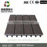Outdoor Hollow Wood Plastic Composite Decking/WPC Board 310*310*22mm thumbnail-2