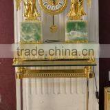 Antique Copper 24K Gold Plated Peacock Floor Lamp Clock, Peacock Hanging Floor Clock thumbnail-5