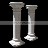 White Marble Roman Round Pillar