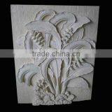 Stone Wall Relief Carving With Plant Design thumbnail-1