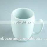 White and Black Colored Glazed Ceramic Beer Mug 7 oz Cheap Price Wholesale thumbnail-4