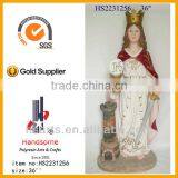 12"Resin Saint Barbara Religious Statue With Resin Base thumbnail-2