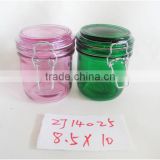 250ml colorful small glass hermetic jar