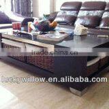 100% Willow and Wood Material Hand Made Cheap White Wicker Furniture With Wicker Basket Drawer thumbnail-1