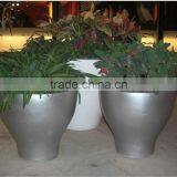 Grey Fiberglass Flower Pot thumbnail-2