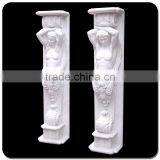 Greek Style Nude Man and Woman Hand Made Marble Pillar thumbnail-1