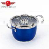 Hot Selling 5pcs Colorized Stainless Steel Soup Pot / High Pot Kitchen Cookware thumbnail-3